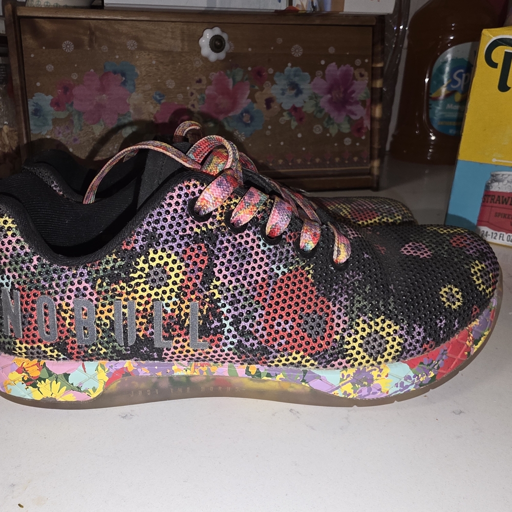 Nobull Kids' Black Floral Accent Athletic Shoe